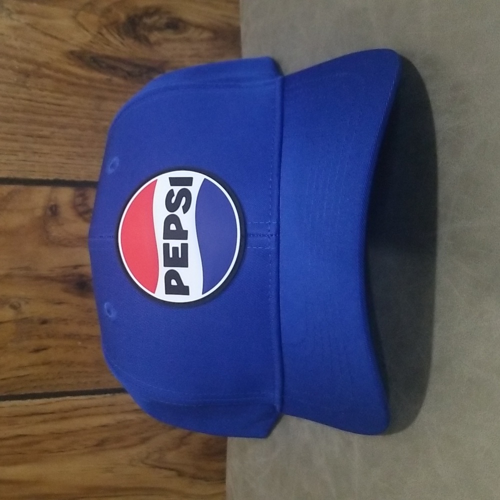 🥤Pepsi Royal Blue Rubber Logo Snapback Cap🧢